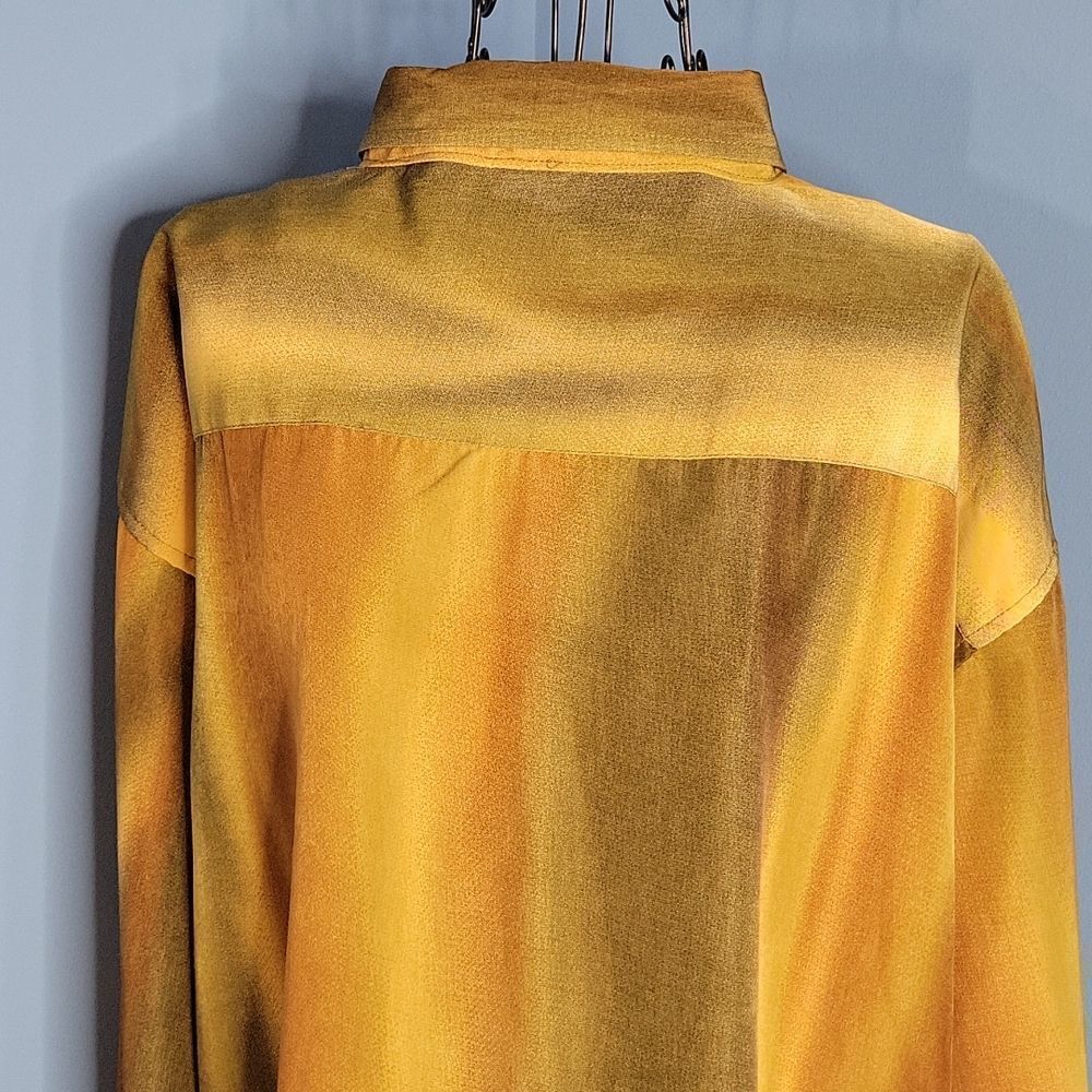 VIRGOLA UOMO Men's Bronze and Gold Dress Shirt Size XL - Picture 6 of 8